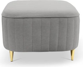 Pufa LAREN w kolorze popielatym w tkaninie CASTEL 80