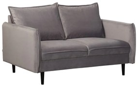Szara aksamitna sofa 138 cm Juli – Ropez