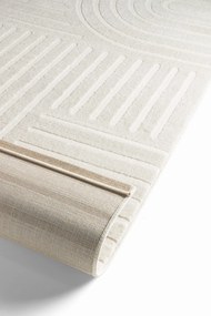 Dywan nowoczesny 3D Louis kremowy koło 200 cm x 200 cm