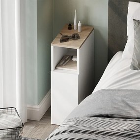 Stolik nocny biały/sonoma 20x35x59.5 enton
