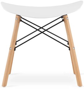 Zestaw 4 szt. białych taboretów skandynawskich A8-F91