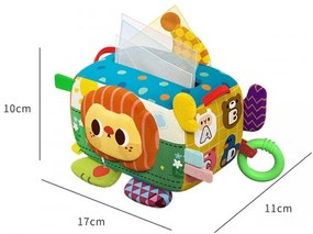Woopie baby zabawka edukacyjna sensoryczna pani metka pudełeczko chusteczek