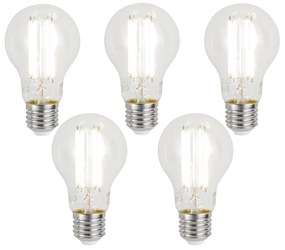 Zestaw 5 inteligentnych żarówek LED E27 z możliwością ściemniania A60 Przezroczyste 7W 806 lm 2700-6500K Zigbee