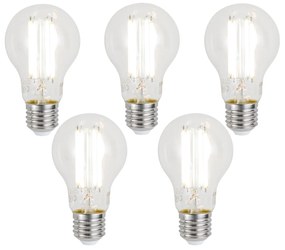 Zestaw 5 Inteligentne ściemnialne żarówki LED E27 A60 przezroczyste 7W 806lm 2700-6500K