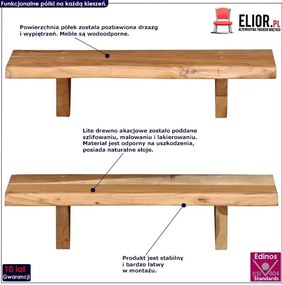 Zestaw drewnianych półek ściennych - Lippi 2X