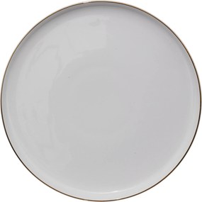 Talerze obiadowe porcelanowe SUBLIMA, złota obwódka, 6 sztuk x Ø 27 cm