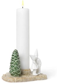 Świąteczny kamionkowy świecznik Kähler Design Christmas Kiss, dł. 17 cm