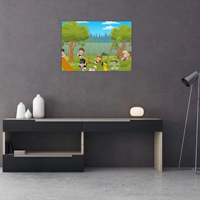 Obraz - Dzieci na placu zabaw (70x50 cm)