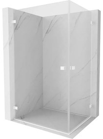 Mexen Lunar-B Duo kabina prysznicowa uchylna 100 x 95 cm, transparent, biała - 832-100L-095P-20-00