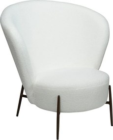 Biały fotel z materiału bouclé Orbit – DAN-FORM Denmark