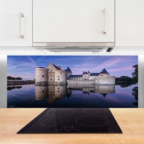 Szkło do Kuchni na Ścianę Zamek Nad Brzegiem Jeziora