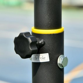 HOMCOM Stojak do Koszykówki Regulowana Wysokość Czarny 83x75x206–260cm | Aosom PL