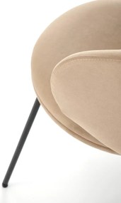 Krzesło tapicerowane K587 VELVET beżowe  HALMAR
