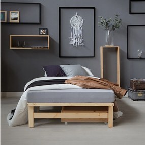 Łóżko 90x200 cm Naturalna Paleta