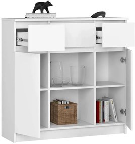 Biała minimalistyczna komoda do salonu N4-G26