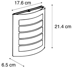 Nowoczesna lampa ścienna zewnętrzna czarna IP44 - Miro