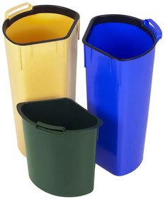 Plastikowy kosz na śmieci segregowane na pedał 17+17+6 l Trio – Curver