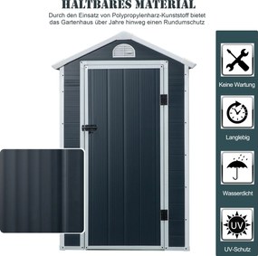 Dom Ogrodowy Outsunny z Wentylacją, Szary