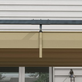 Outsunny Pergola, Stabilna Ochrona przed Słońcem dla Ogrodu, Balkonu, Tarasu, Metal i Plastik, Odporna na UV i Wodę, Khaki