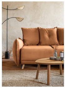 Ceglasty sztruksowy rozkładany narożnik (strona zmienna) Lazy Lukka – Miuform