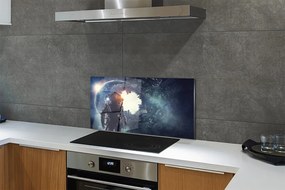 Szklany Panel Cybernetyczna Postać i Mechanizmy