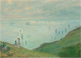 Obraz na szkle - Henri Fantin-Latour, Cliffs at Pourville, reprodukcje (70x50 cm)