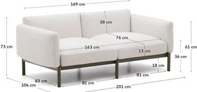 Jasnoszara modułowa sofa ogrodowa 201 cm Sorells – Kave Home