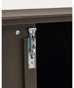 Ciemnobrązowa wisząca szafka pod umywalkę w dekorze jesionu 90x40 cm Mailen – Kave Home