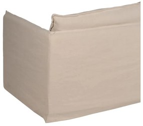 Kremowa lniana sofa 210 cm – Ixia