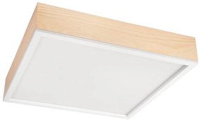 Lampa sufitowa NATURAL SQUARE 4xE27/15W/230V 48x48 cm sosna/biała