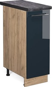 Szafka apteczna ciemnoniebieski wysoki połysk 30x60x82 fame-line