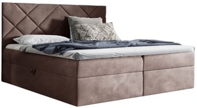 Brązowe welurowe łóżko 5 rozmiarów D3-T20