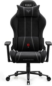 Fotel gamingowy materiałowy Diablo X-One 2.0 Normal Size, Burned Black