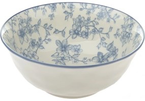 Ceramiczna miska do serwowania Delikatne kwiaty 20cm, niebieska