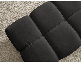 Czarny podnóżek z materiału bouclé Everest – Bobochic Paris