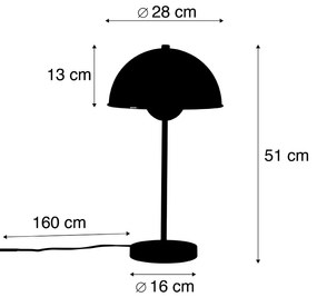 Lampa stołowa Retro czarna ze złotem - Magnax Retro Oswietlenie wewnetrzne