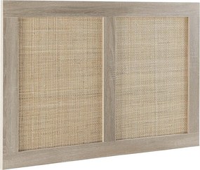 Kolumna zagłówka Musa 95 x 60 cm kolor dębu, naturalny rattan