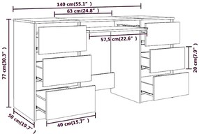 Czarne minimalistyczne biurko S9-L31