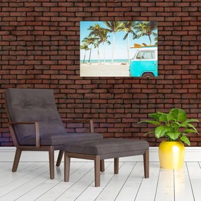 Obraz - Vintage van na plaży (70x50 cm)