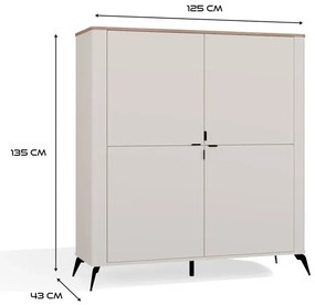 Duża komoda kaszmirowa na nóżkach C9-W57