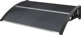 Outsunny Zadaszenie, nad drzwi wejściowe, dla wejść i okien, 100Dł x 75S x 23W cm, Czarne
