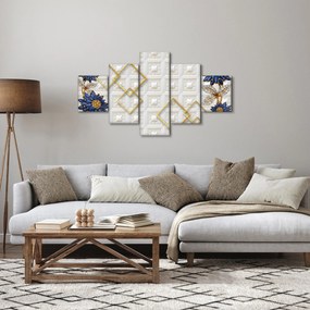 Obraz - Diamentowe kwiaty (125x70 cm)