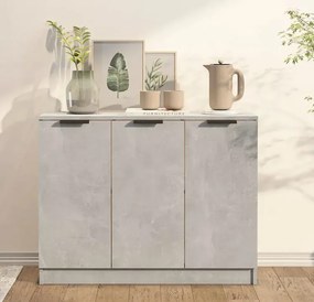 Loftowa komoda w kolorze szarości betonu E0-L35