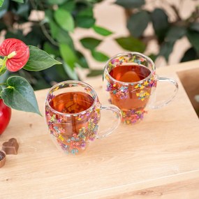 4Home Szklanka termiczna Flowers Hot&Cool 350 ml, 2 szt.