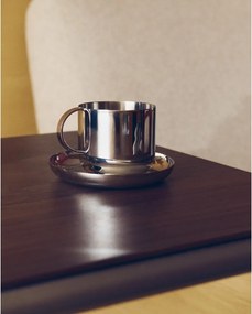 Filiżanki ze stali nierdzewnej w kolorze srebra zestaw 2 szt. Nirela – Kave Home
