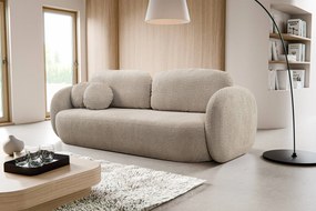 Masseno Sofa AMICO z funkcją spania i pojemnikiem na pościel, Rozkładana sofa - Beżowy, ABRIAMO 2