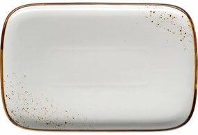 Mäser Prostokątna taca Pintar White brązowe kropki30 x 20 x 2 cm, L