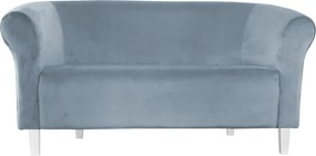 Sofa Milo tkanina Welur : Kolor nogi - Biała, Kolor tkaniny - VELVET - BL06, Typ tkaniny - Velvet, Wysokość nogi - 15 cm