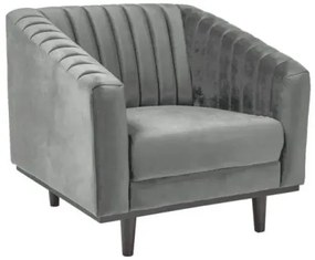 FOTEL ASPREY 1 VELVET SZARY BLUVEL 14/ WENGE SIGNAL