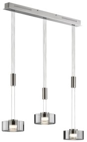 Metalowa lampa wisząca LED ze ściemniaczem w kolorze srebra Lavin – Fischer &amp; Honsel
